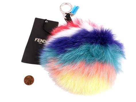 fendi pom pom keychain replica|Fendi Fur Keychain .